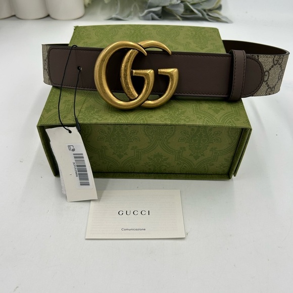 Unisex Gucci GG Marmont, Supreme leather/canvas belt size 80 cm/32 inches main image 9